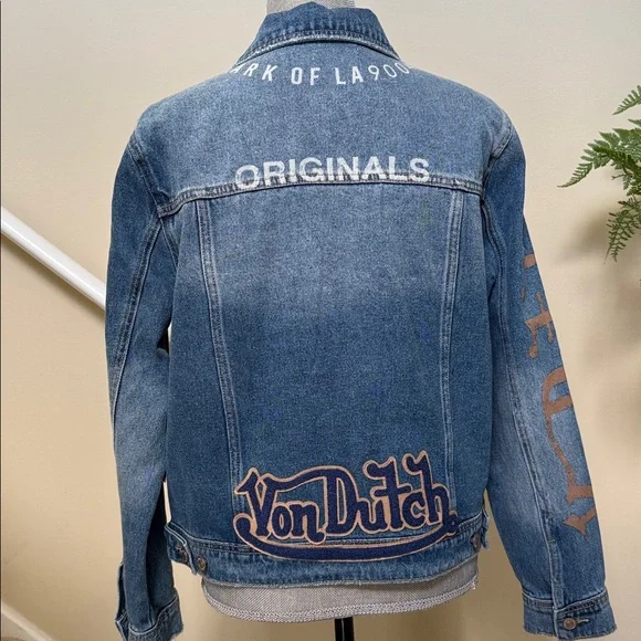 Von Dutch Blue Jean Jacket. Size M.